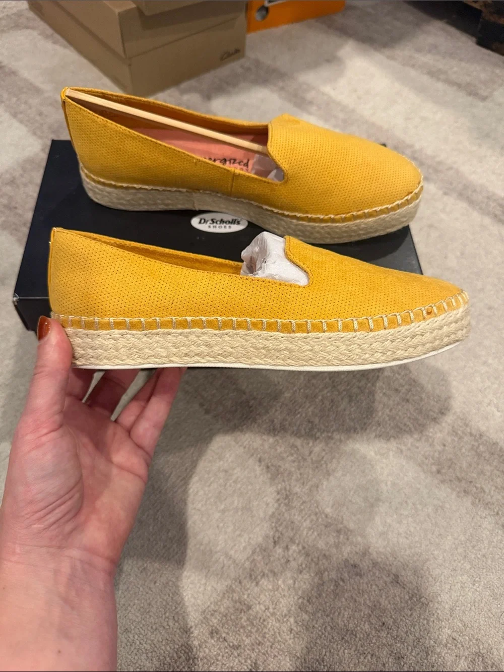 Dr. Scholl's Yellow Slip-On Espadrille Flats